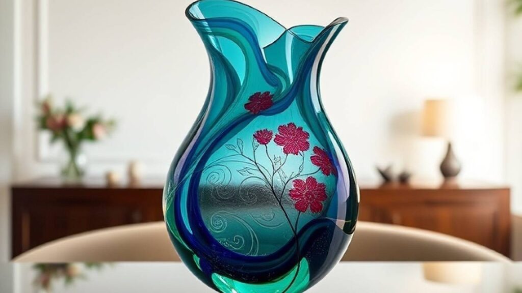 Michael Stanek Handblown Glass Vase